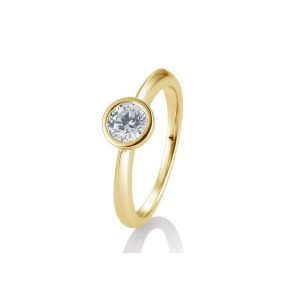 Gult gull enstensring Sariefatning 0,40-0,60ct