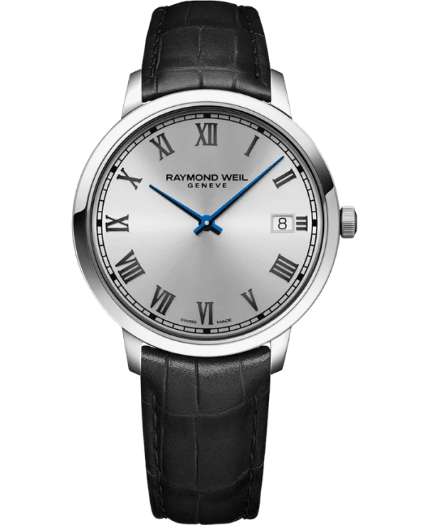 Toccata Herre 42mm Sølv skive m/ skinnrem
