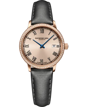 Toccata Dame Rose´ 29mm  m/ romertall. Diamantbezel. Rem