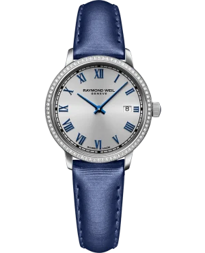 Toccata Dame Stål´ 29mm  m/ romertall. Diamantbezel. Rem