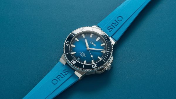 Aquis Date Caliber 400 Blå 43,5mm m/ gummirem - Bilde 4