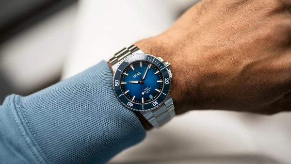 Aquis Date Caliber 400 Blå 43,5mm m/ lenke - Bilde 4