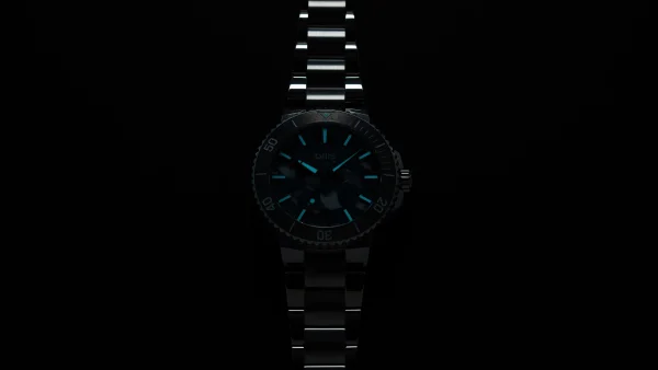 Aquis Date Caliber 400 Blå 43,5mm m/ lenke - Bilde 2
