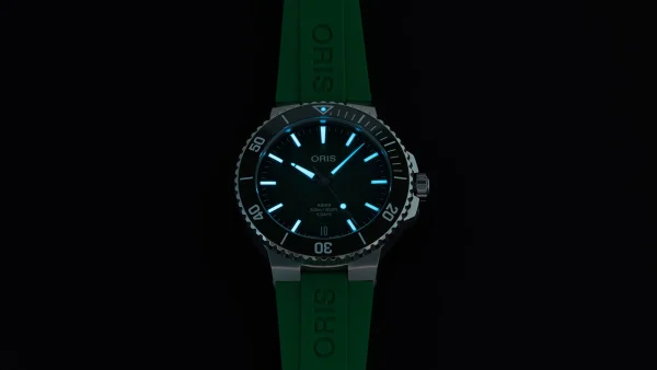 Aquis Date Caliber 400 Grønn 43,5mm m/ gummirem - Bilde 7