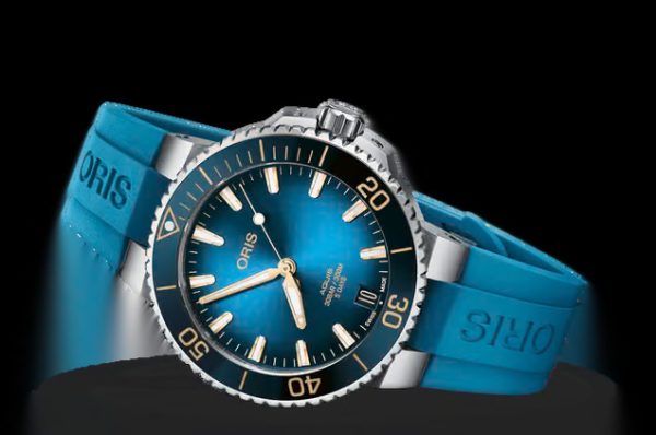 Aquis Date Caliber 400 Blå/ Rose´41,5mm m/ gummirem - Bilde 3