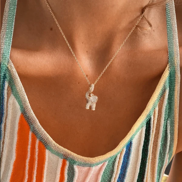 Elephant anheng/charm medium pave´ - Bilde 2