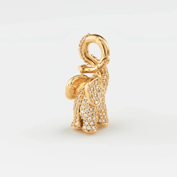 Elephant anheng/charm medium pave´ - Bilde 4