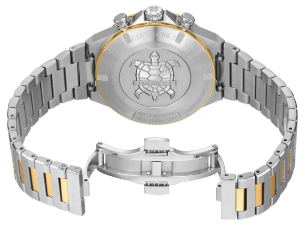 Certina DS-7 Chronograph Bicolor Stål Pvd sølv skive - Bilde 4