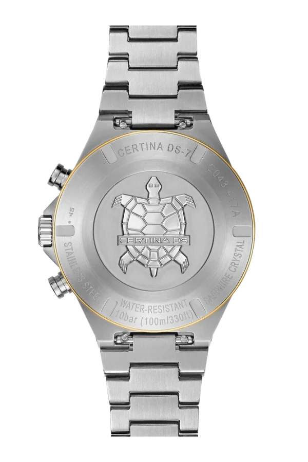 Certina DS-7 Chronograph Bicolor Stål Pvd sølv skive - Bilde 5