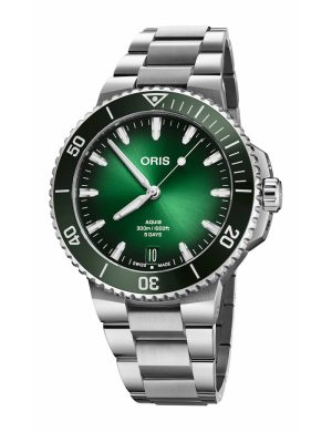 Oris Aquis Date Caliber 400 Grønn m/ lenke - 43,5mm