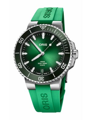 Aquis Date Caliber 400 Grønn 43,5mm m/ gummirem