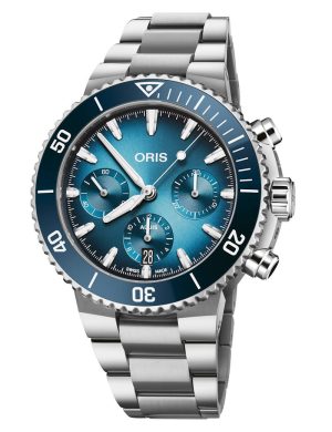 Aquis Chronograph 43,5mm Blå m/ lenke