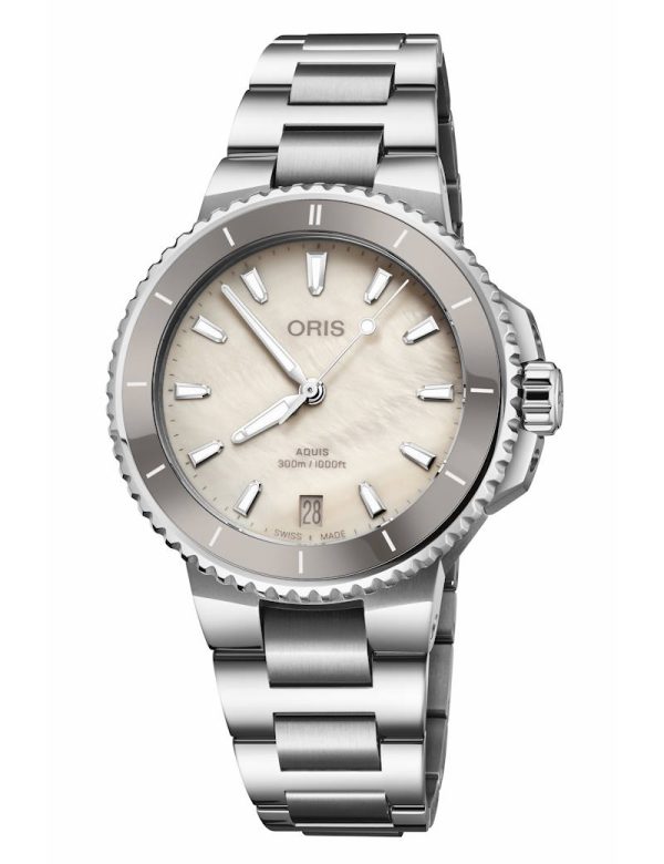 Oris Aquis Date 36,5mm - Perlemor m/ lenke