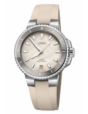 Oris Aquis Date 36,5mm - Perlemor m/ gummirem