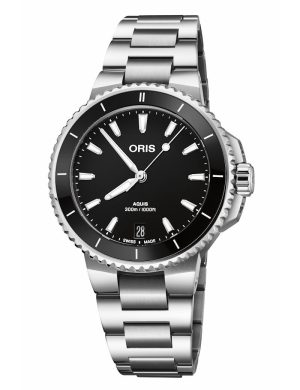 Oris Aquis Date 36,5mm - Svart m/ lenke