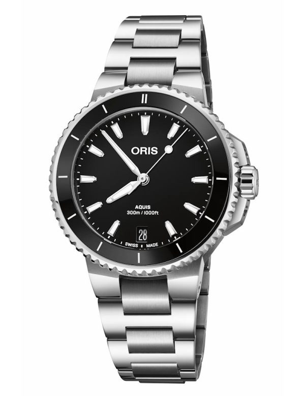 Oris Aquis Date 36,5mm - Svart m/ lenke