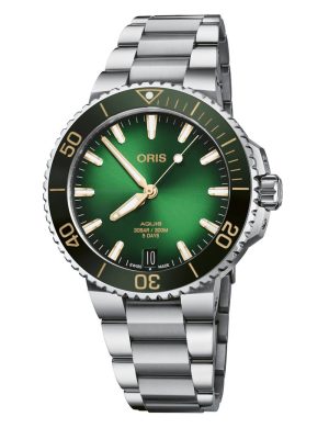 Aquis Date Caliber 400 Grønn/ Rose´41,5mm m/ lenke