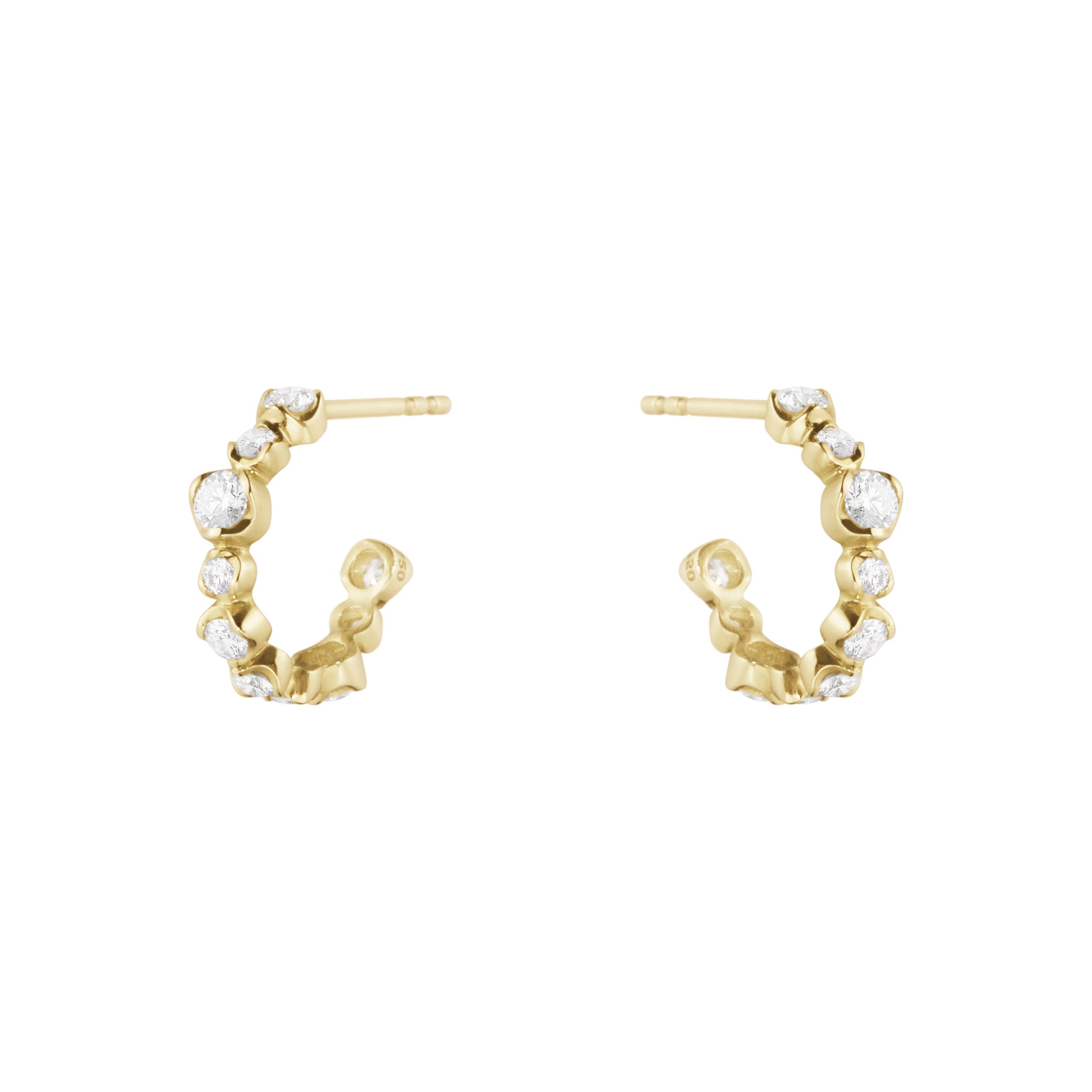GJ Signature øreringer Hoop gult gull