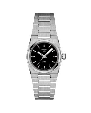 Tissot PRX 25mm - Svart m/ diamanter