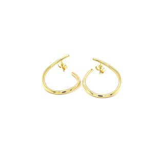 Sølv forgylt ørepynt , store dråper 28mm/2mm