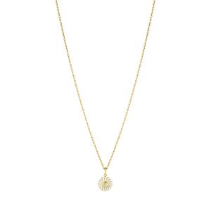 Daisy sølv forgylt anheng 11mm