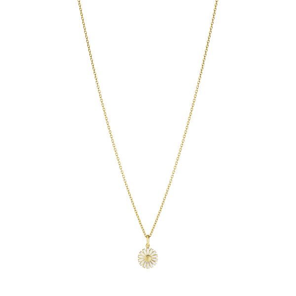 Daisy sølv forgylt anheng 11mm