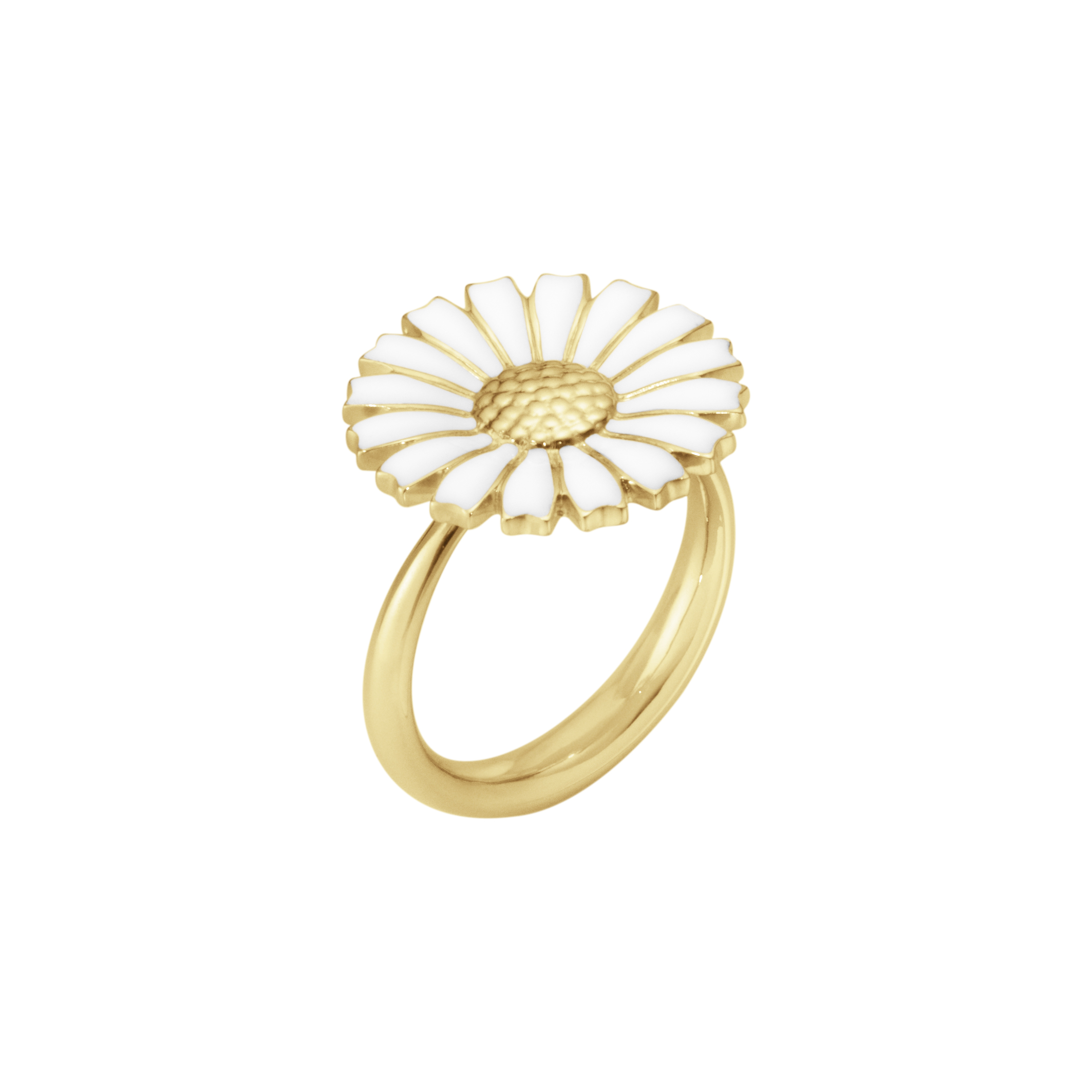 Daisy ring sølv forgylt 18mm