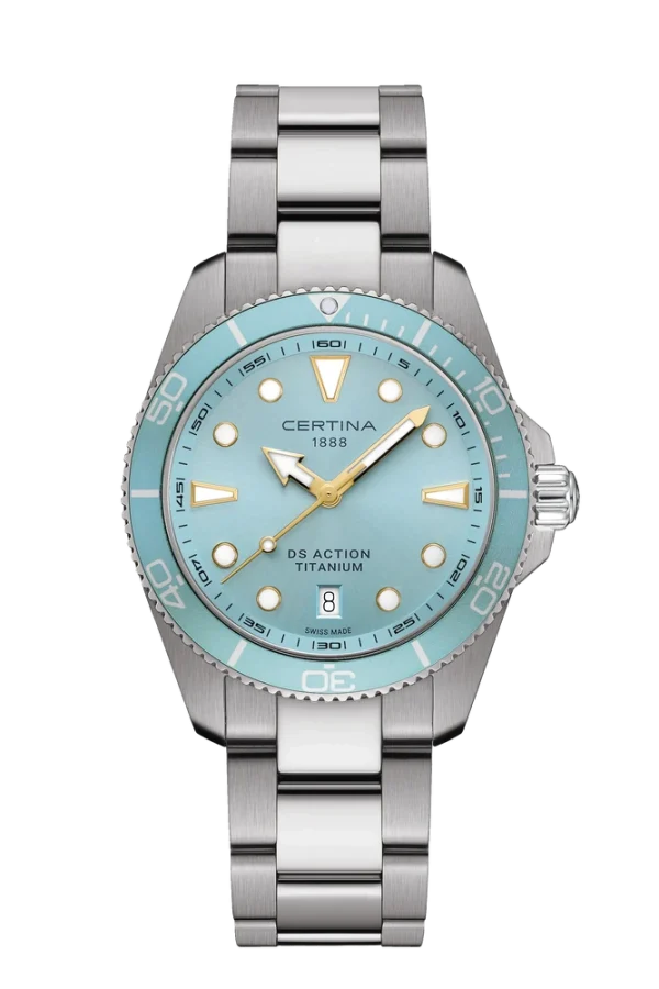 DS Action Quartz 40mm Titan - Ice Blue