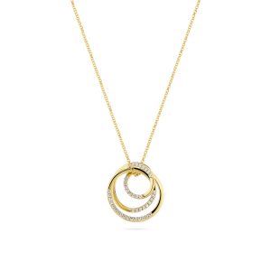 Spirale anheng forgylt sølv