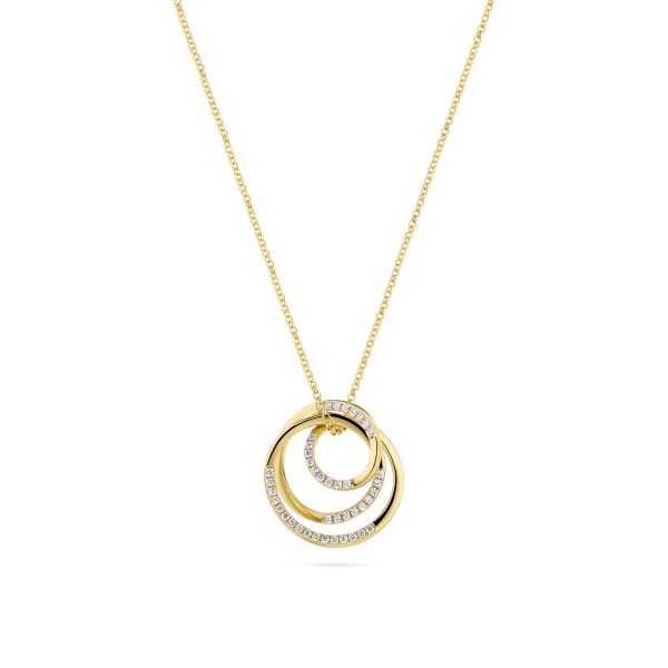 Spirale anheng forgylt sølv