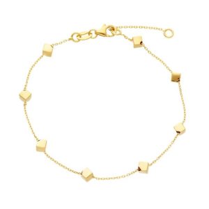 18K gult gull armbånd- "Cubes"