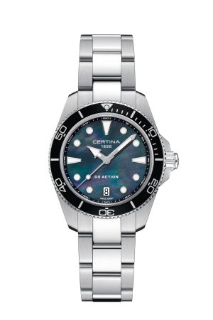 DS Action Quartz 34,5mm Blå perlemor- Svart bezel