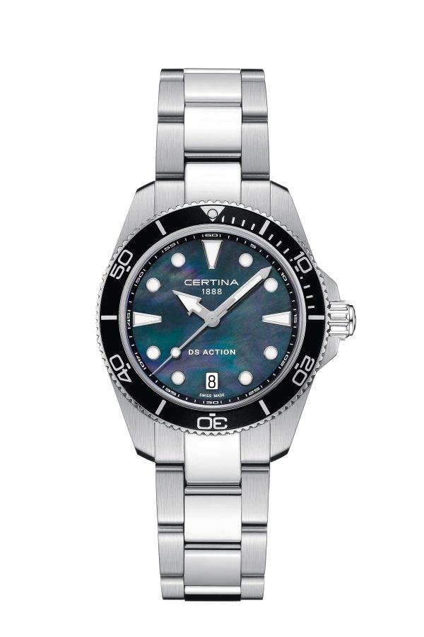 DS Action Quartz 34,5mm Blå perlemor- Svart bezel