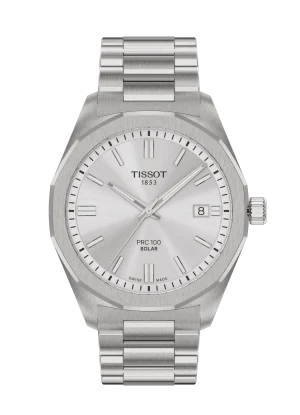 Tissot PRC 100 Solar quartz 39MM - Sølv