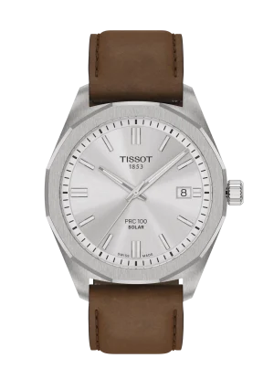 Tissot PRC 100 Solar quartz 39MM - Sølv - Rem