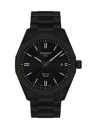 Tissot PRC 100 Solar quartz 39MM - Svart PVD