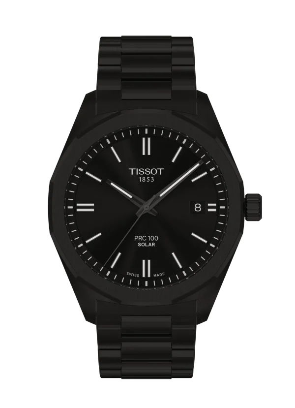 Tissot PRC 100 Solar quartz 39MM - Svart PVD