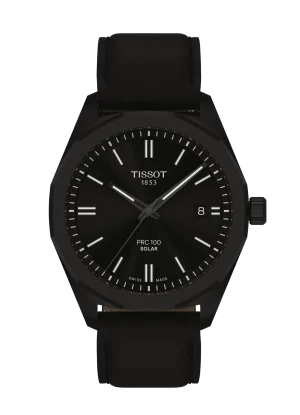Tissot PRC 100 Solar quartz 39MM - Svart PVD m/rem