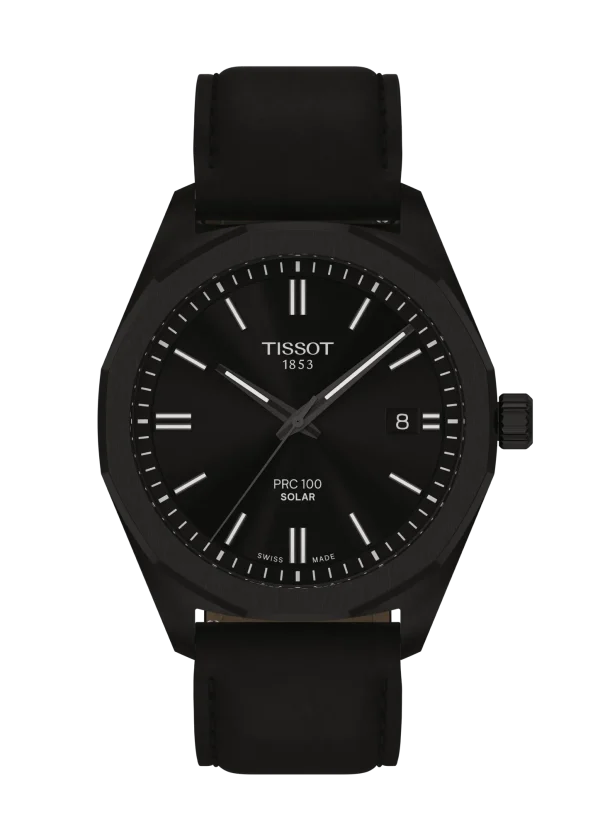 Tissot PRC 100 Solar quartz 39MM - Svart PVD m/rem