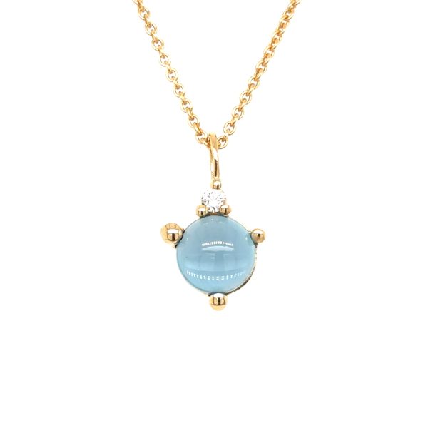 Stellini Medium anheng m/ London Blue Topas og diamant.