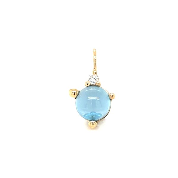 Stellini Medium anheng m/ London Blue Topas og diamant. - Bilde 2