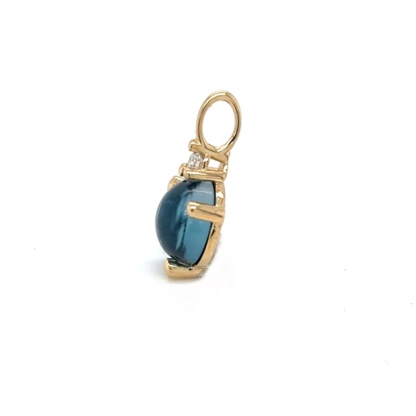 Stellini Medium anheng m/ London Blue Topas og diamant. - Bilde 5
