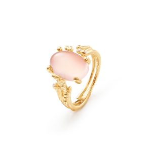 BoHo ring liten m/ rosa Quartz