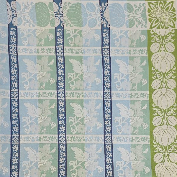 Mimmi silkeskjerf 70x70cm - Lys Blå/Grønt - Bilde 2