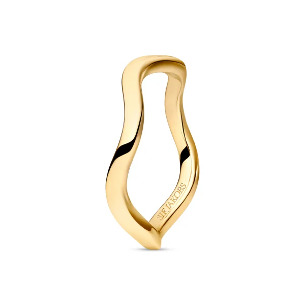 Ring Ellera Waves Pianura - Forgylt Sølv
