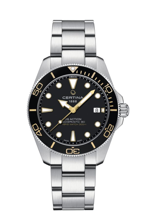 DS Action Diver 40,5mm Svart m/ Stållenke