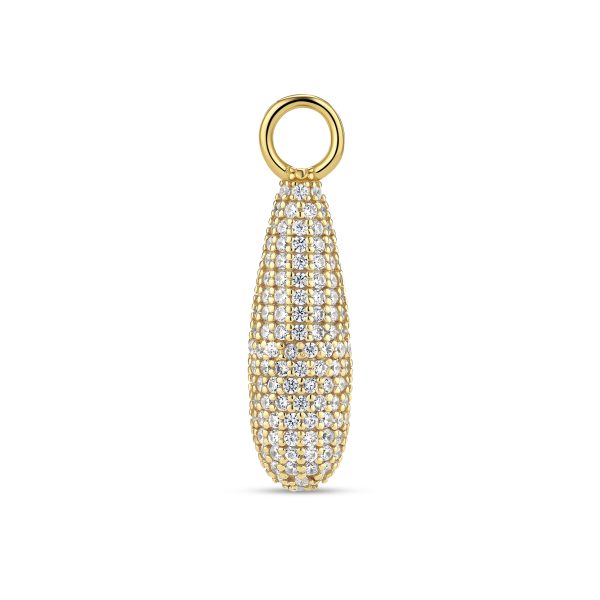 Charm Goccia  Full - Forgylt sølv