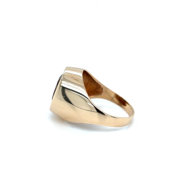 Vintage - Gult gull ring m/ Røkkvarts str 57 - Bilde 2