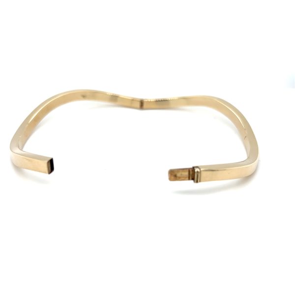 Vintage - Gult gull armring bølget - Bilde 2