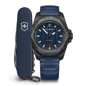 I.N.O.X Automatic 41  Carbon - Blå m/ gummirem set